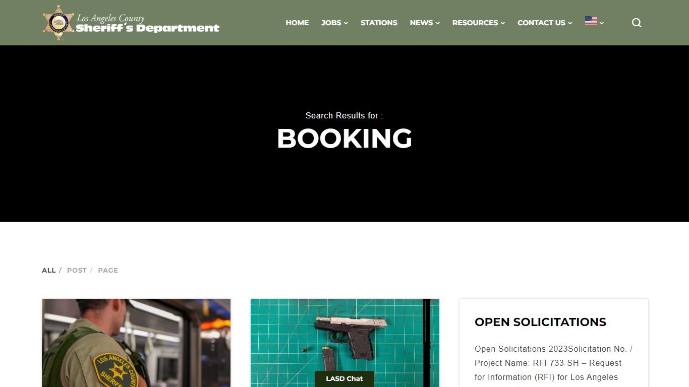 Booking - Los Angeles County Sheriff's Department