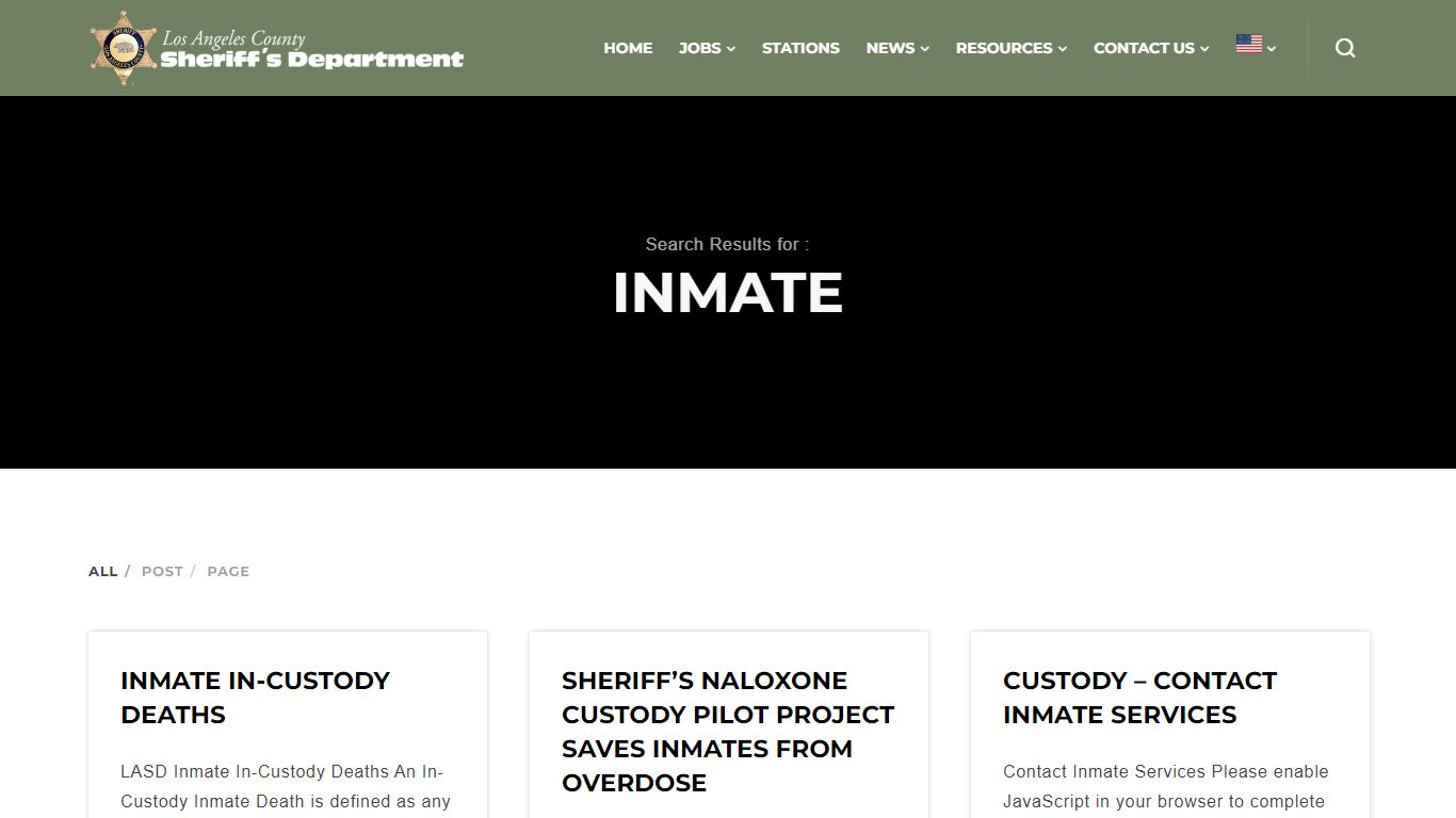 Search Results for “inmate” | Los Angeles County Sheriff's Department